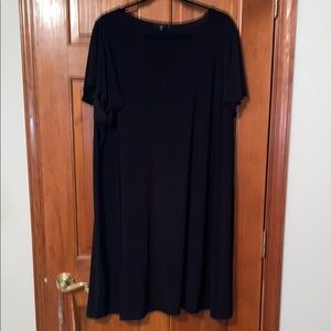 Tiana B. Classic Black Midi Dress Size 3XL